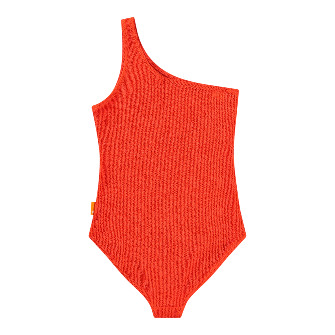 Girls One-Shoulder Strawberry Hot Swimsuit