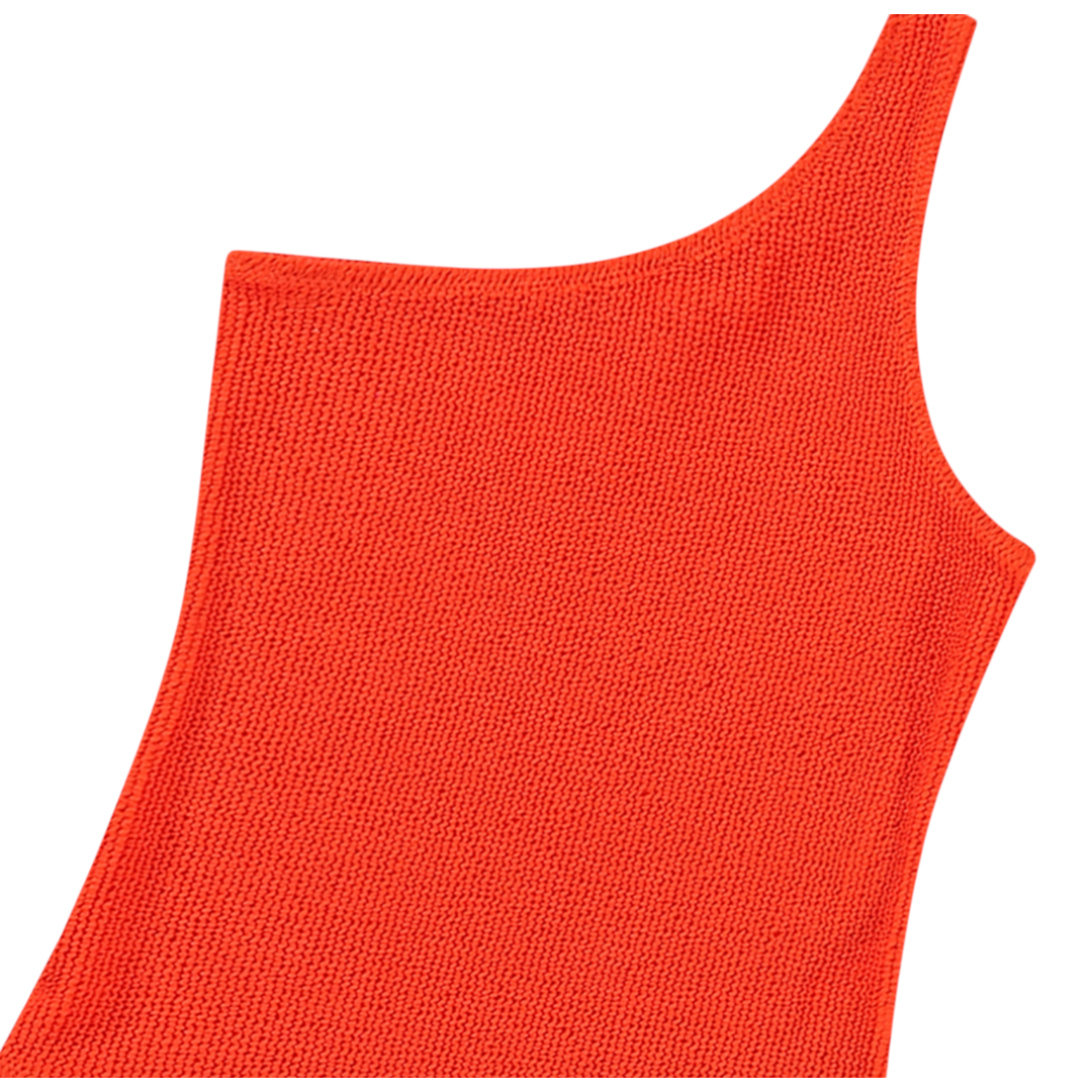 Girls One-Shoulder Strawberry Hot Swimsuit