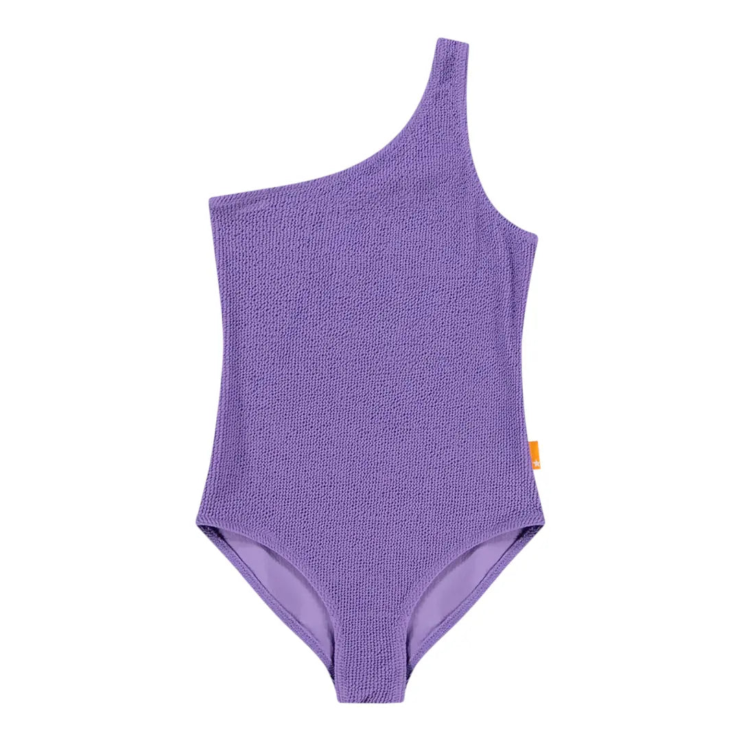 Girls One-Shoulder Purple Glo Swimsuit Molo