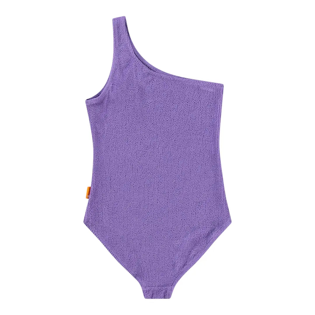 Girls One-Shoulder Purple Glo Swimsuit Molo