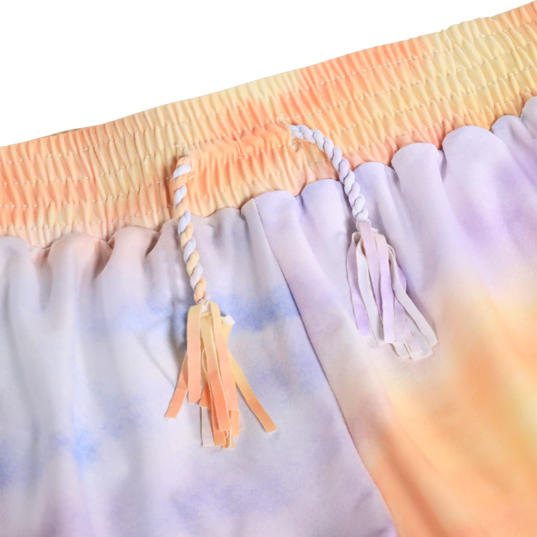 Girls Sunset Cloud Swimsuit & Trunks Set