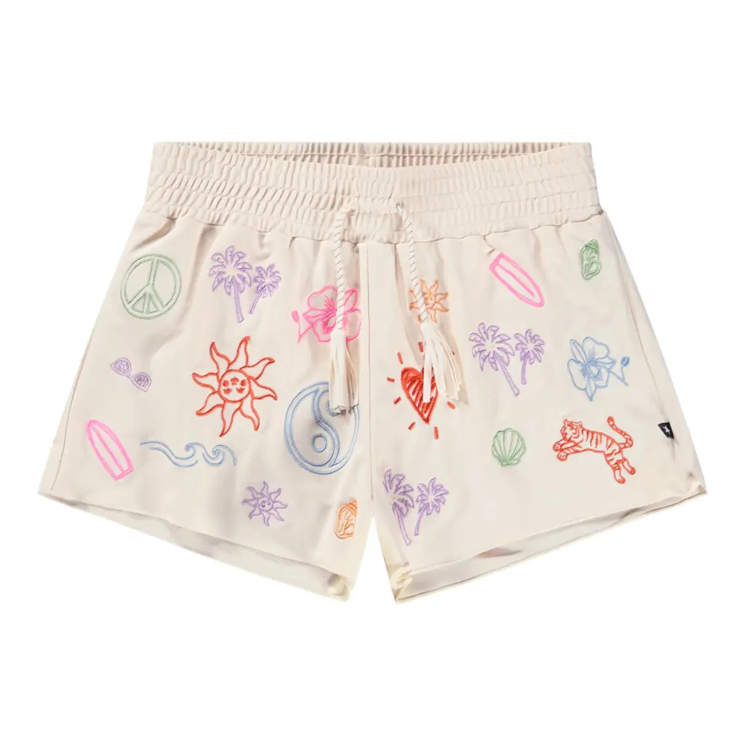 Girls Doodles Embroidered Swimsuit & Trunks Set Molo