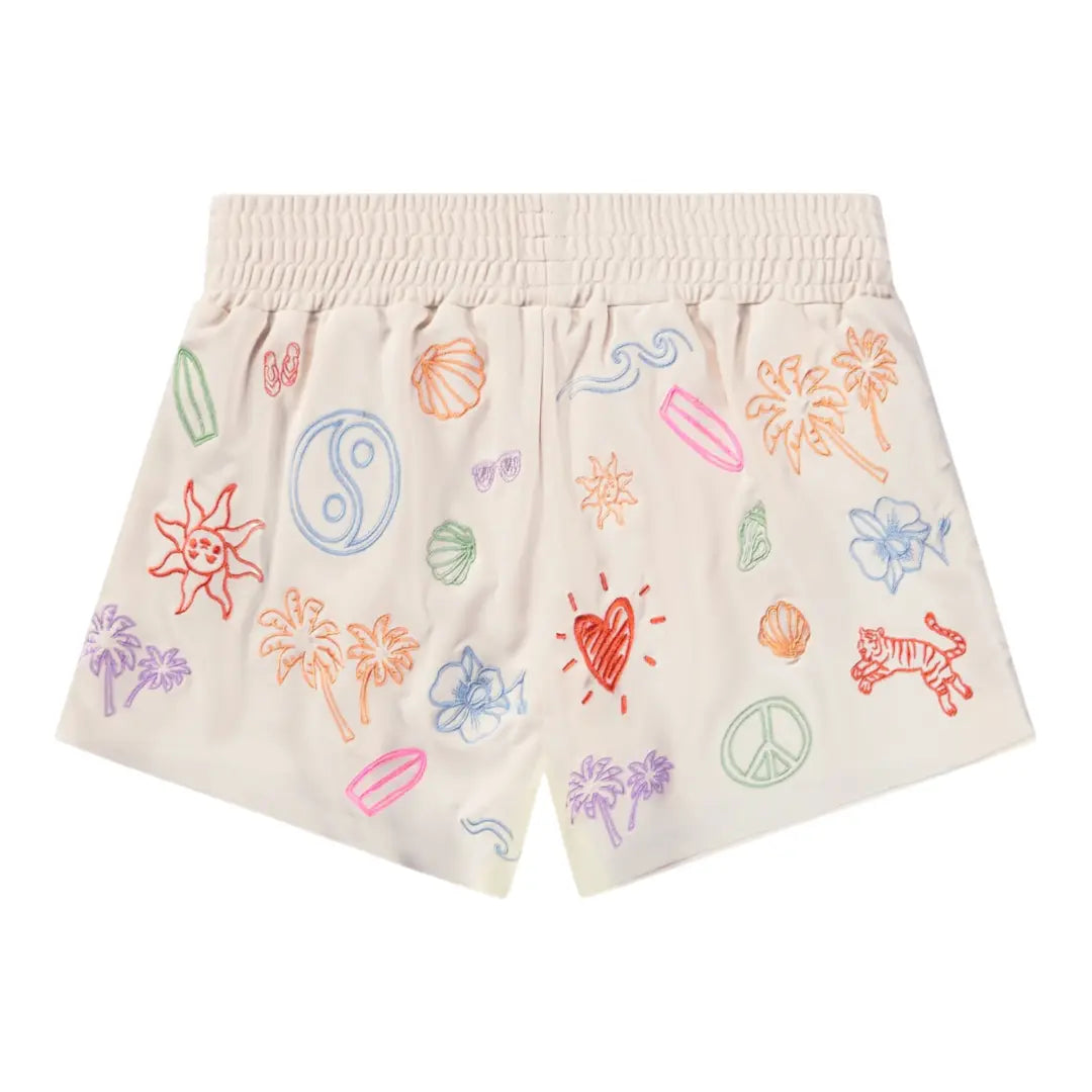 Girls Doodles Embroidered Swimsuit & Trunks Set Molo