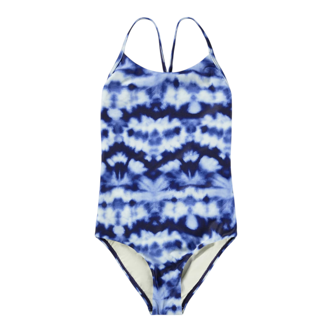 Girls Ocean Tie-Dye Swimsuit & Trunks Set