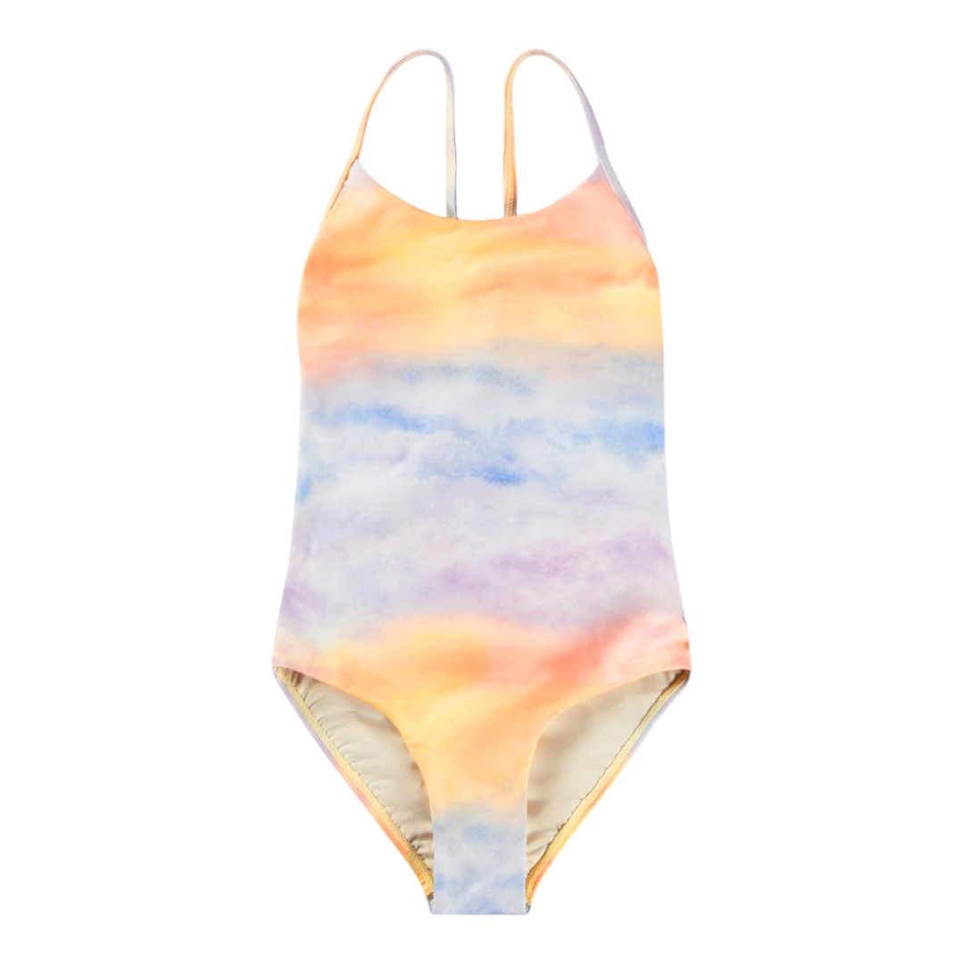 Girls Sunset Cloud Swimsuit & Trunks Set