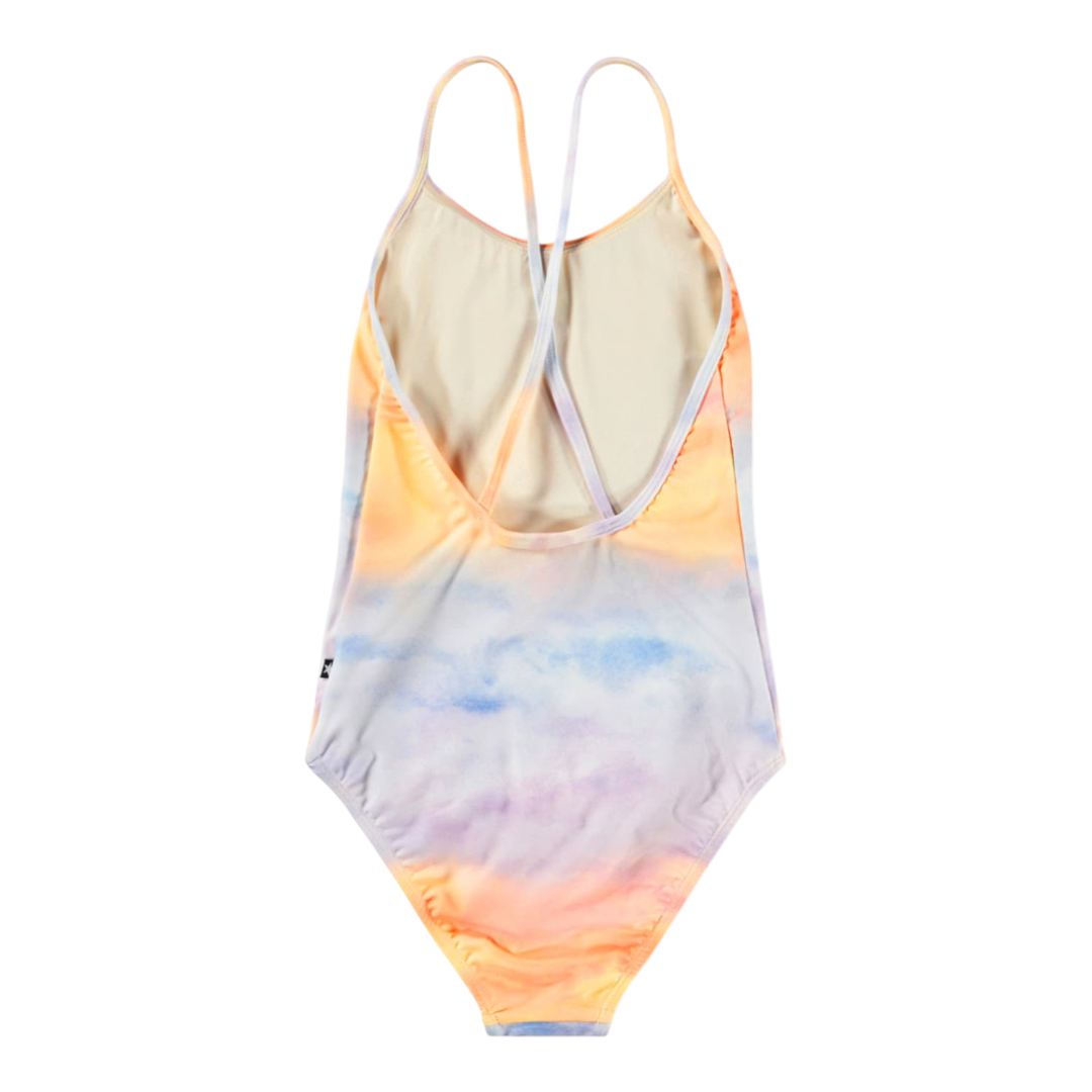 Girls Sunset Cloud Swimsuit & Trunks Set
