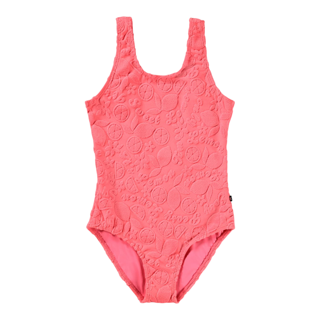 Girls Lemon Quotes Swimsuit & Trunks Set