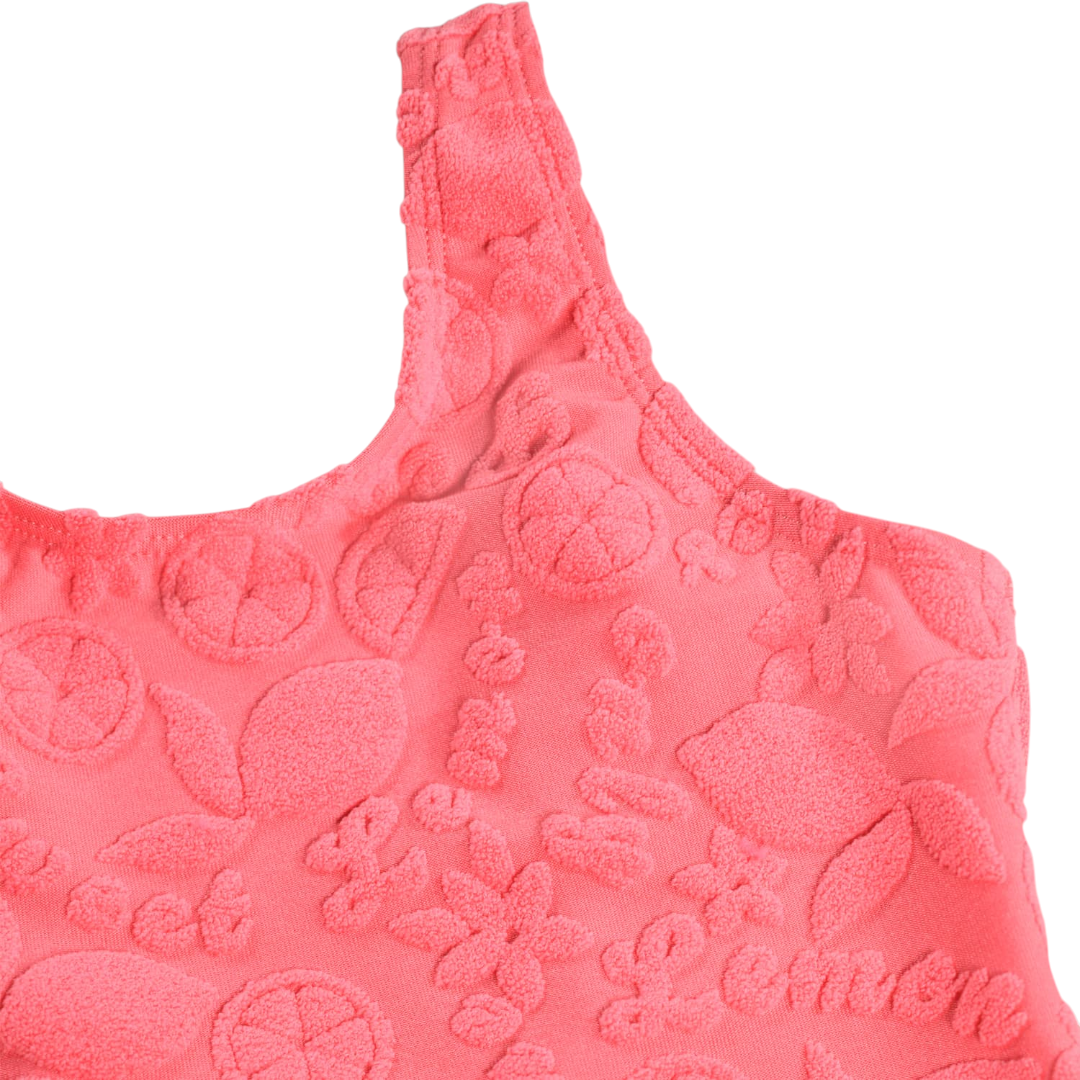 Girls Lemon Quotes Swimsuit & Trunks Set