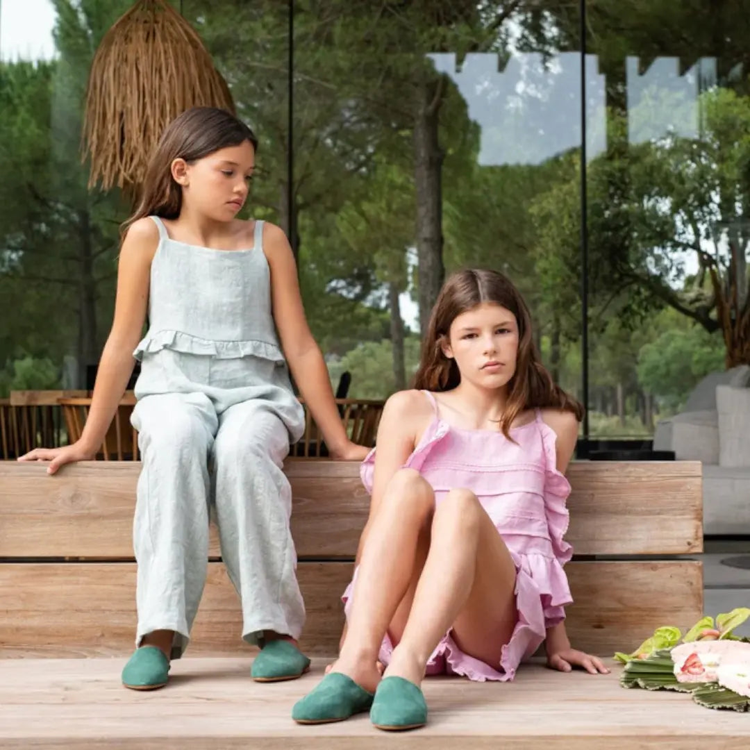 Green Linen Jumpsuit SUUKY