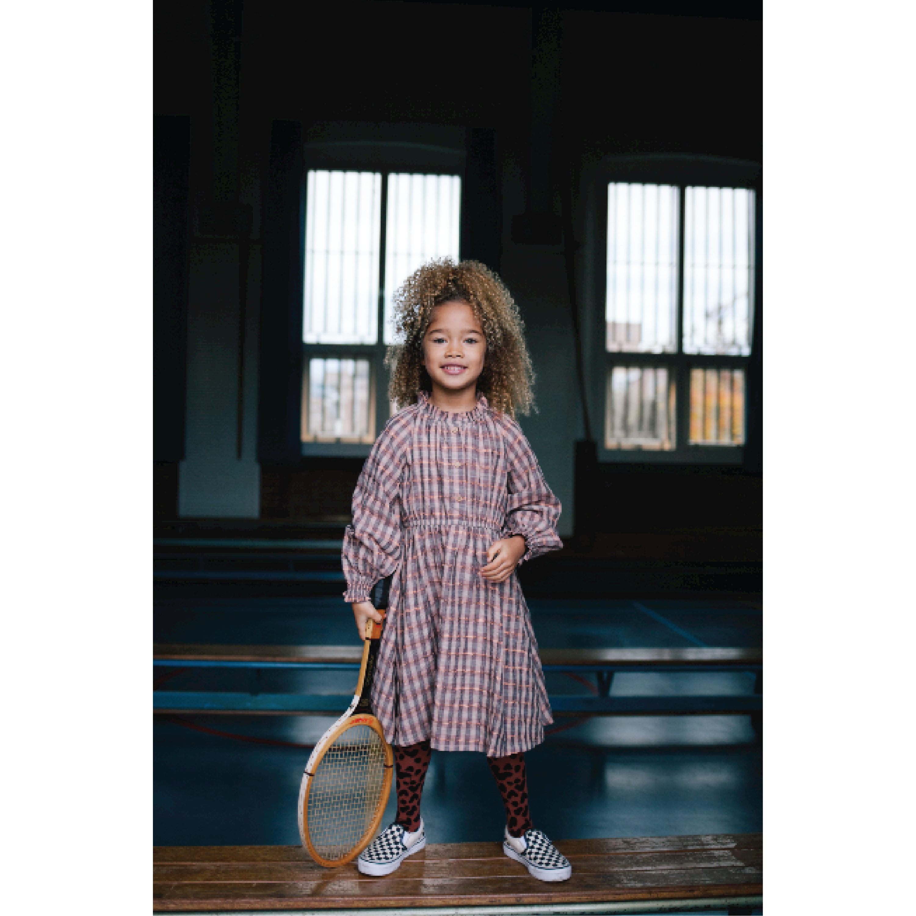 Pennie dress fancy glitter check