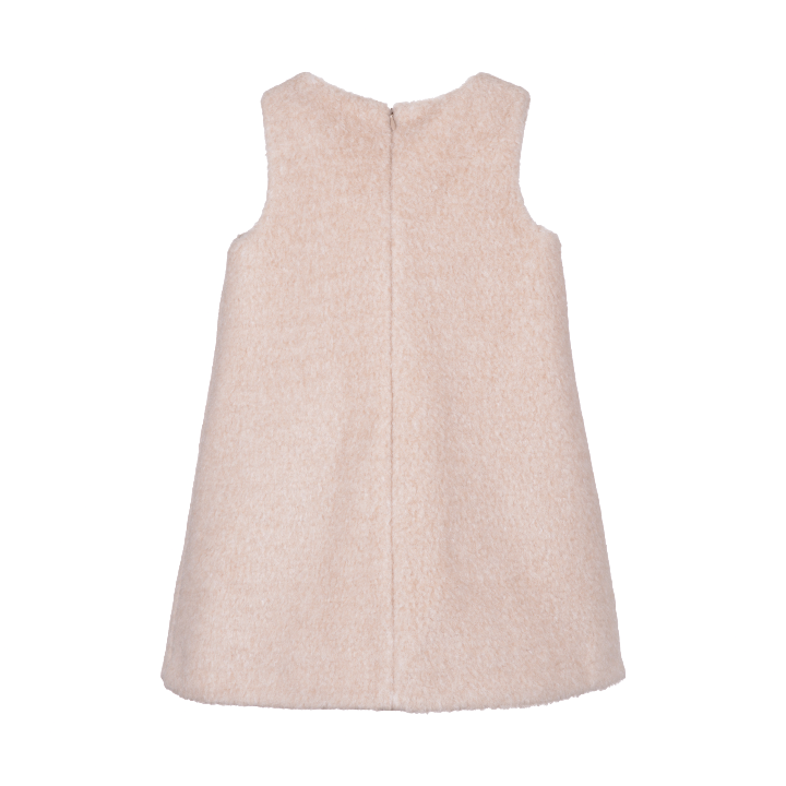 Teddy Bear Pinafore Dress - Biscuit