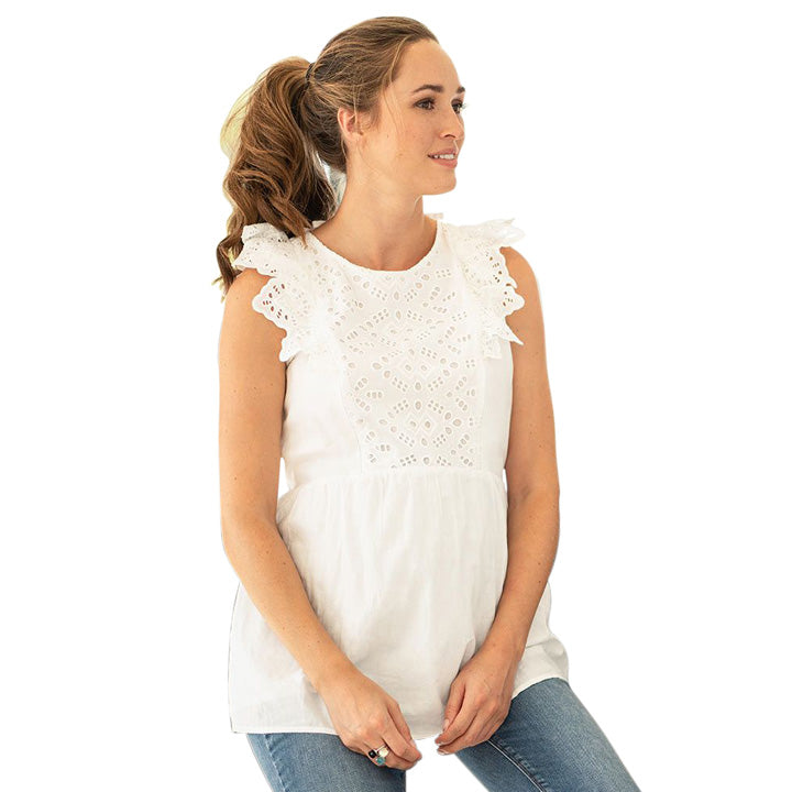 Abigail: Broderie Anglaise Top