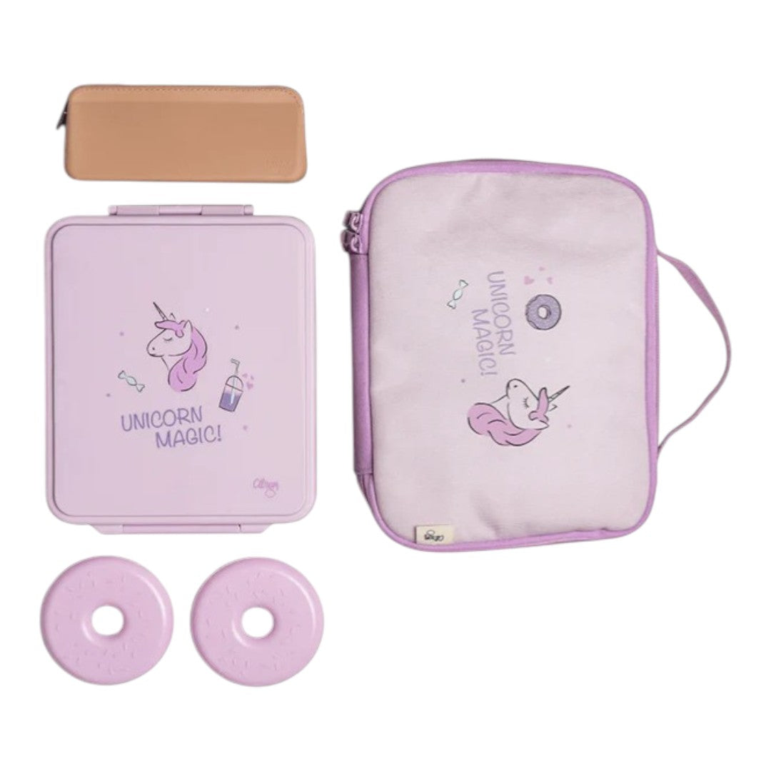 Insulated Square Lunch bag - Stormy Unicorn