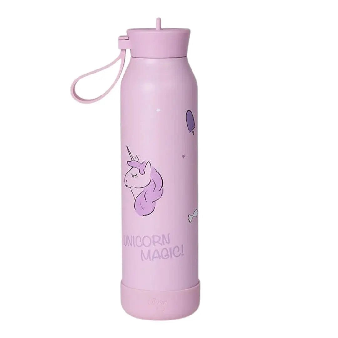 Medium water bottle - 500ml - Stormy unicorn CITRON