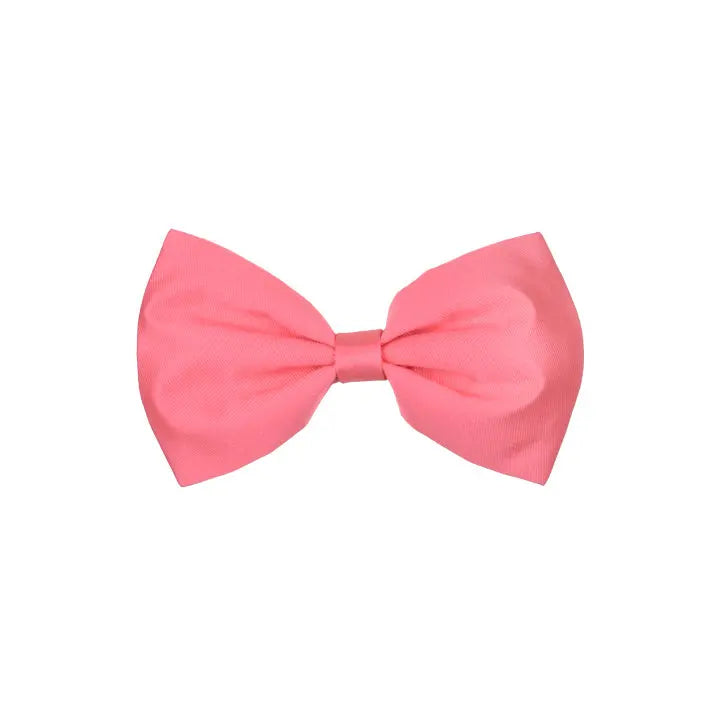 Bow Hairclip Coral Pink HUCKLEBONES
