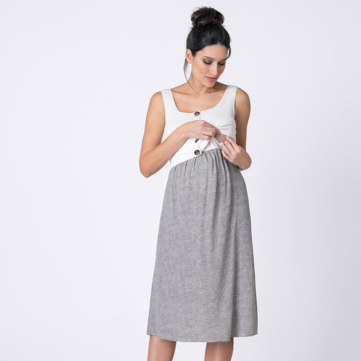 Bristol: Button Detail Nursing Dress