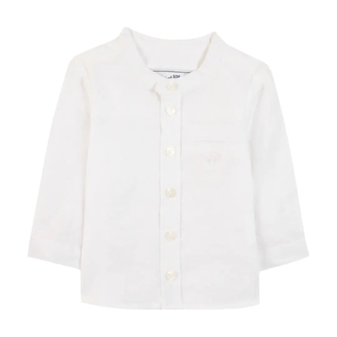 100% White Linen Baby Shirt TARTINE ET CHOCOLAT