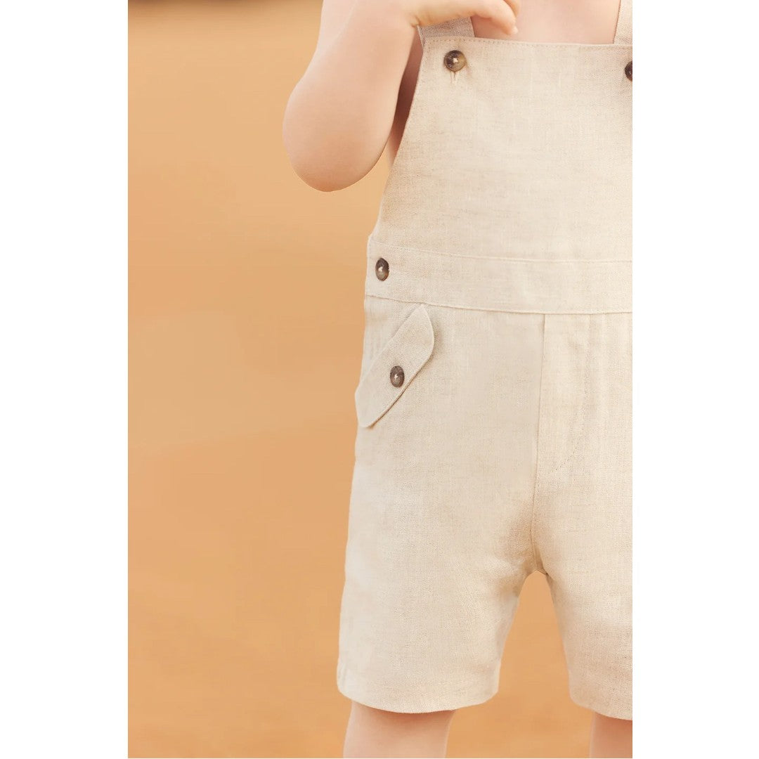 100% Linen Jumpsuit - Beige