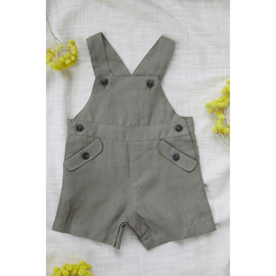 100% Linen Jumpsuit - Green