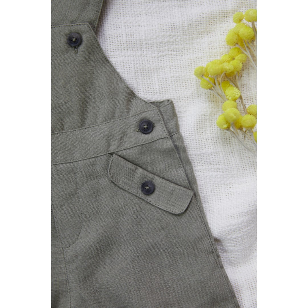 100% Linen Jumpsuit - Green