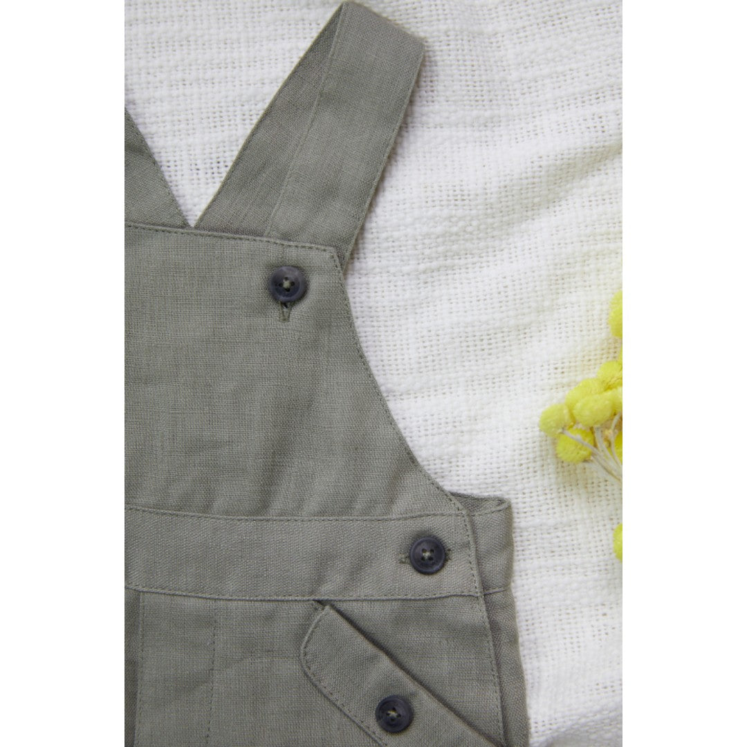 100% Linen Jumpsuit - Green