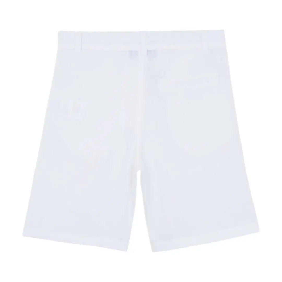 100% White Linen Chinese Collar Shirt & White Shorts TARTINE ET CHOCOLAT