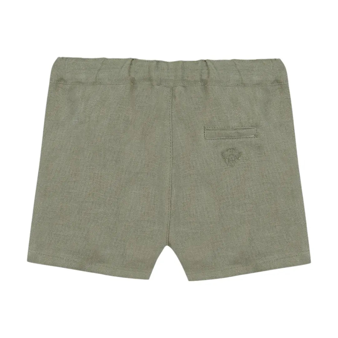 100% White Linen Baby Shirt & Green Shorts TARTINE ET CHOCOLAT