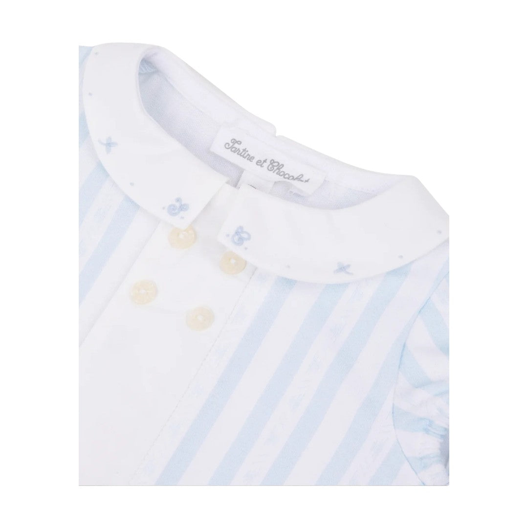 Baby Onesie - Sky Blue  Stripes