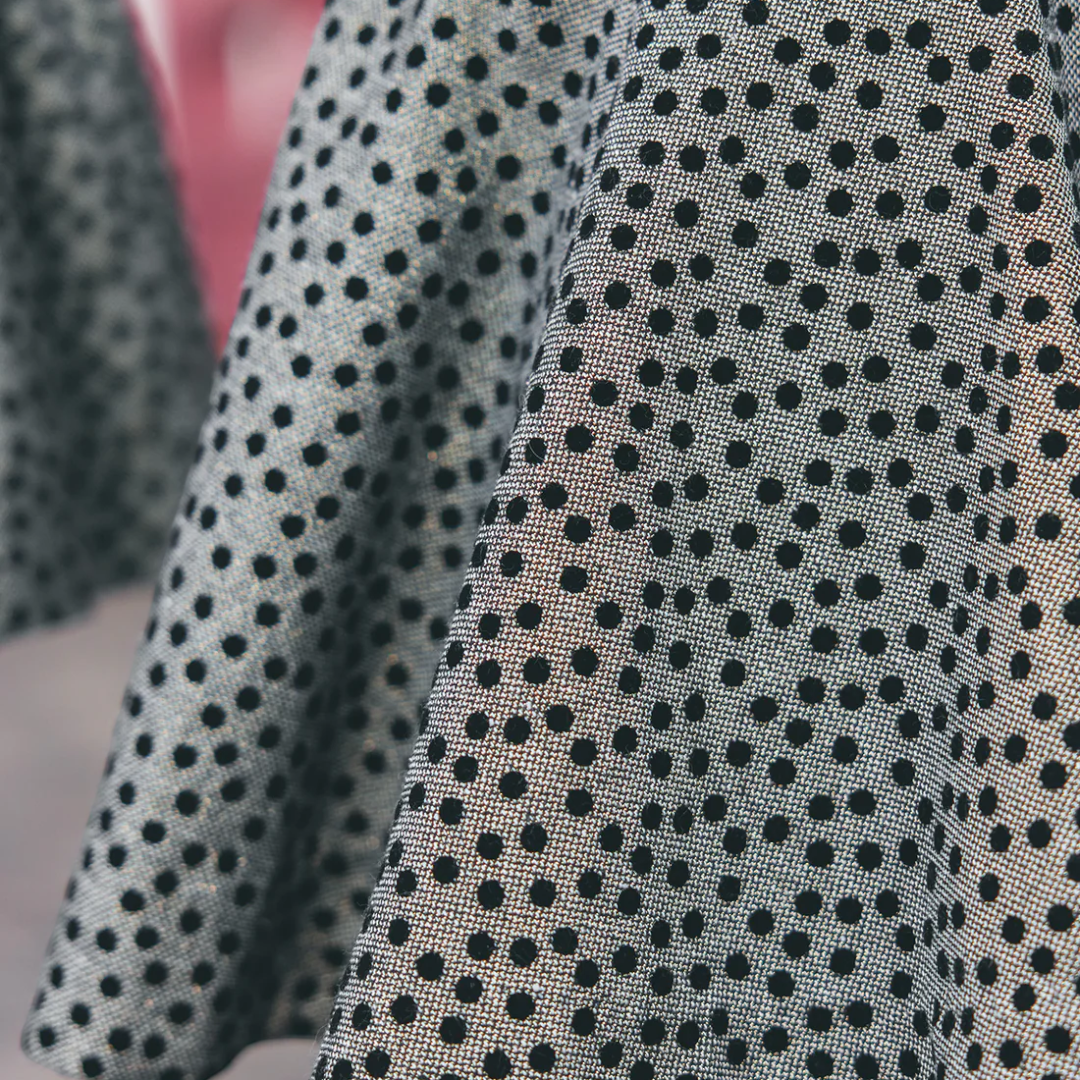 Pearl Grey Polka Skirt