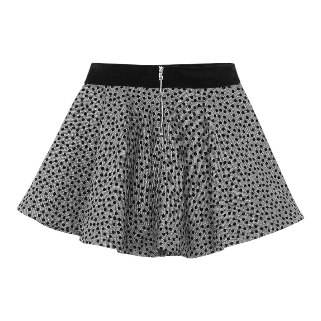 Pearl Grey Polka Skirt