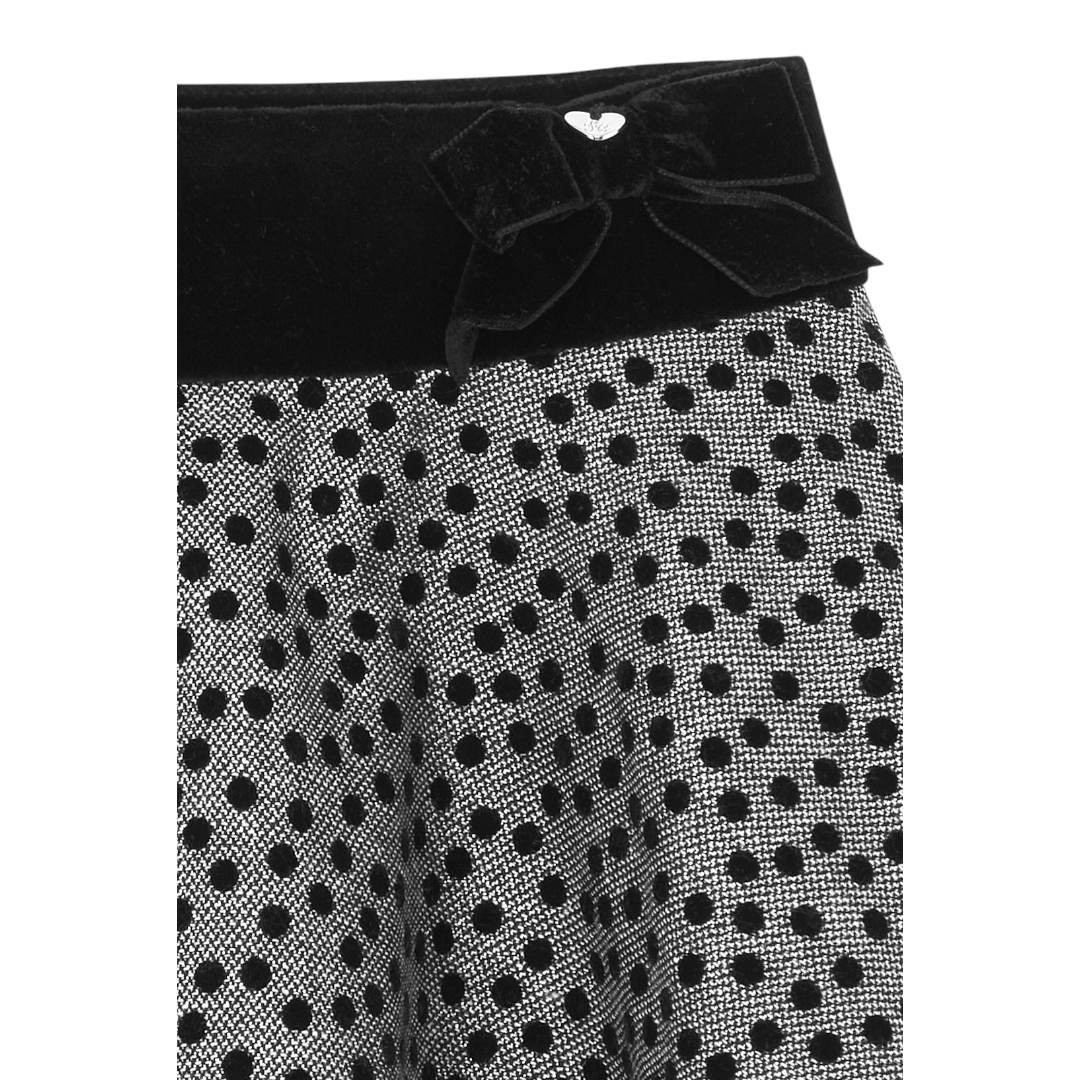 Pearl Grey Polka Skirt