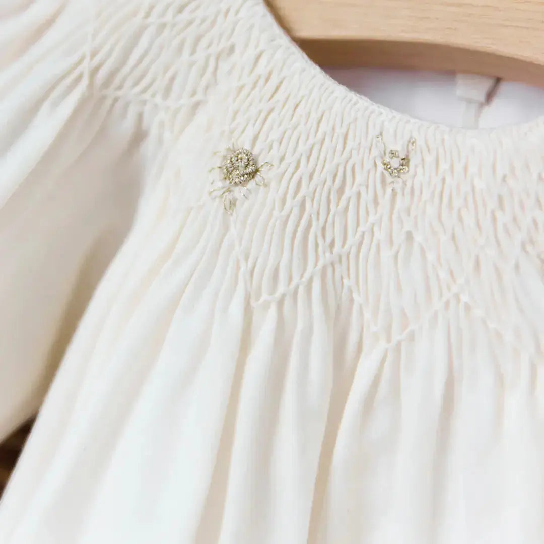 Ivory Dream Smocked Dress TARTINE ET CHOCOLAT