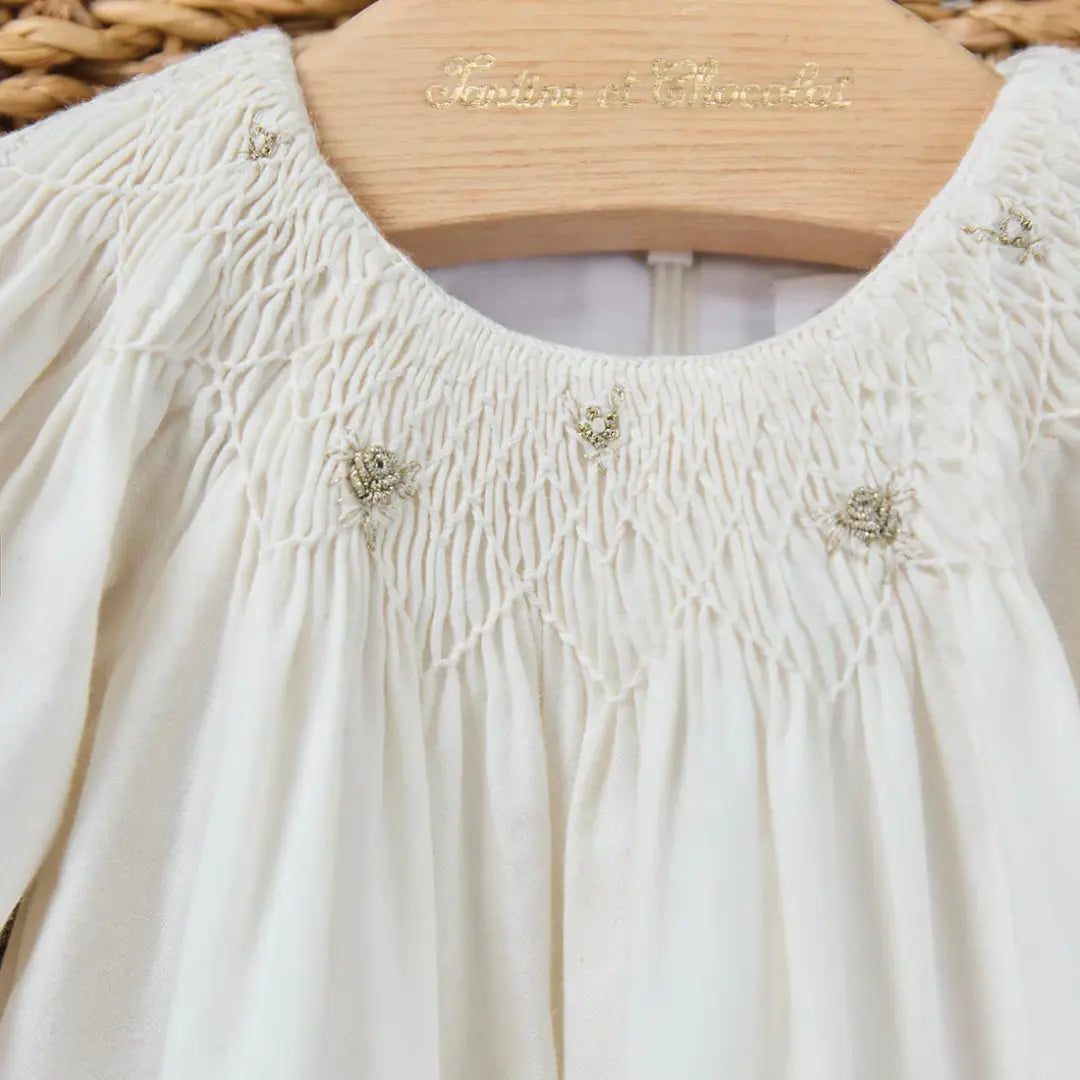 Ivory Dream Smocked Dress TARTINE ET CHOCOLAT