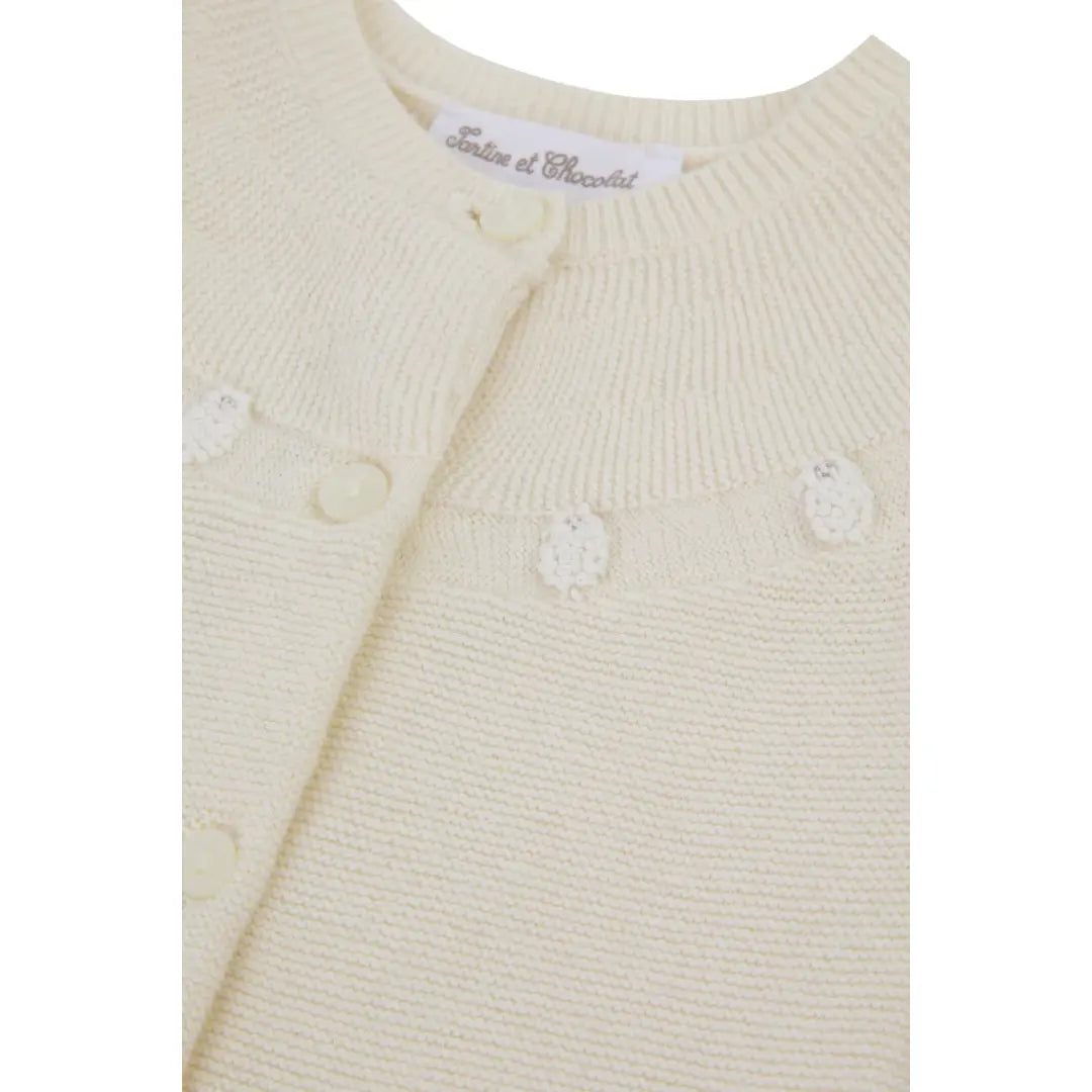 Soft Knit Ivory Romper TARTINE ET CHOCOLAT