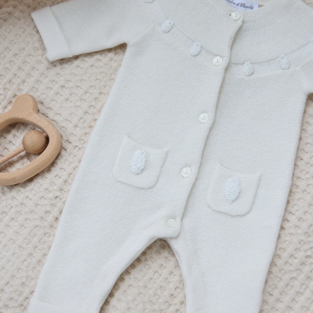 Soft Knit Ivory Romper