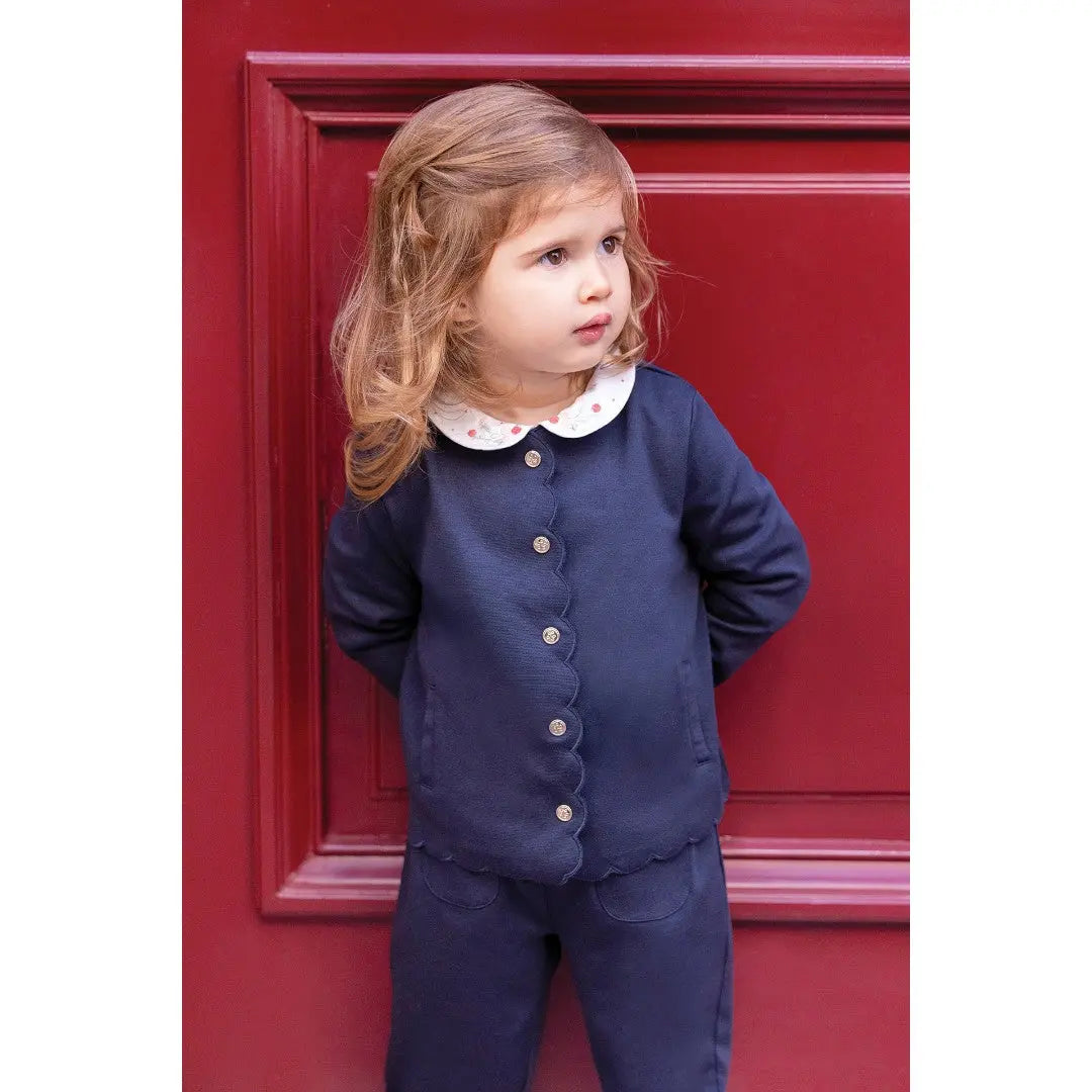 Navy Mini Chic Scallop Set TARTINE ET CHOCOLAT