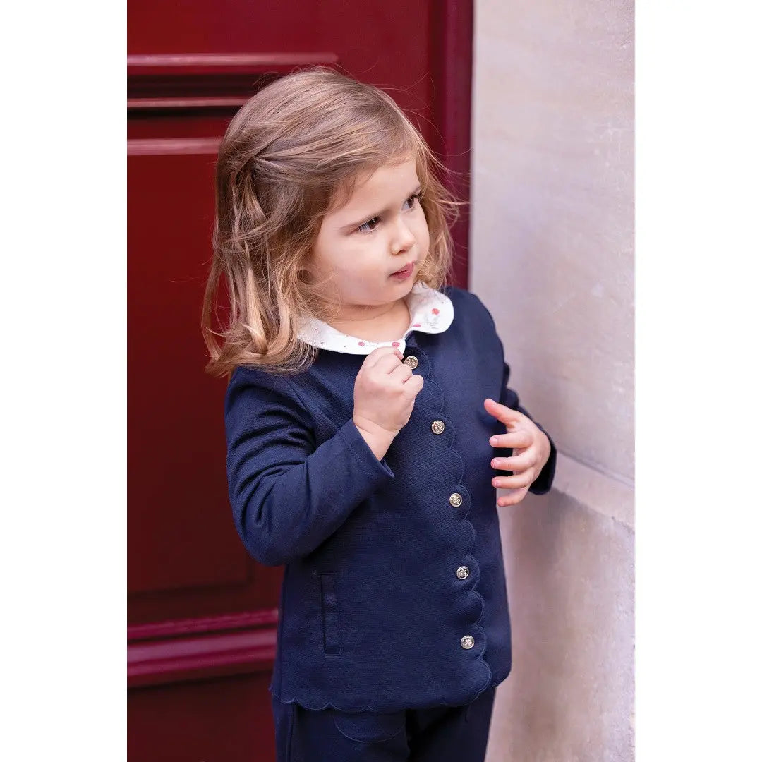 Navy Mini Chic Scallop Set TARTINE ET CHOCOLAT