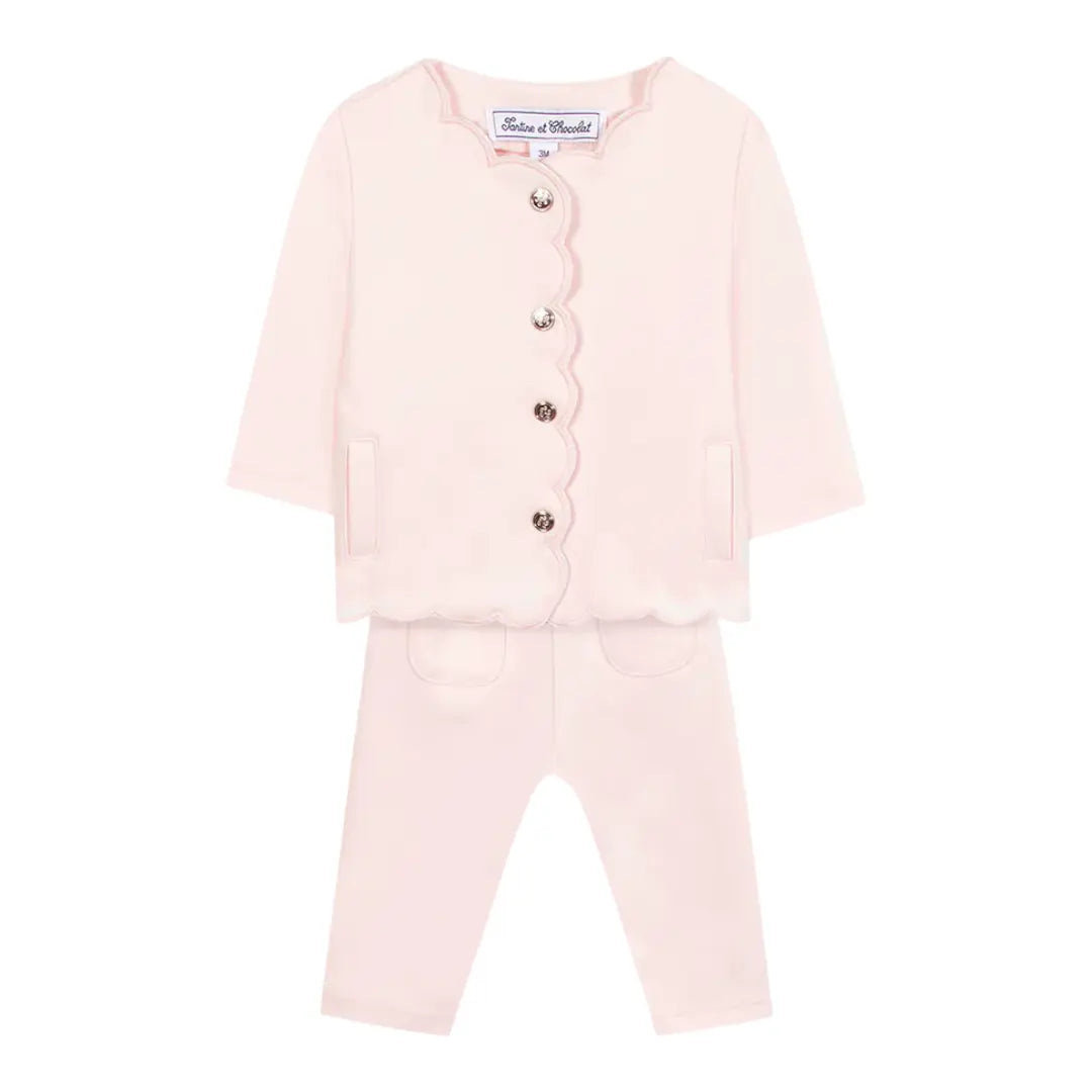 Pale Pink Mini Chic Scallop Set TARTINE ET CHOCOLAT