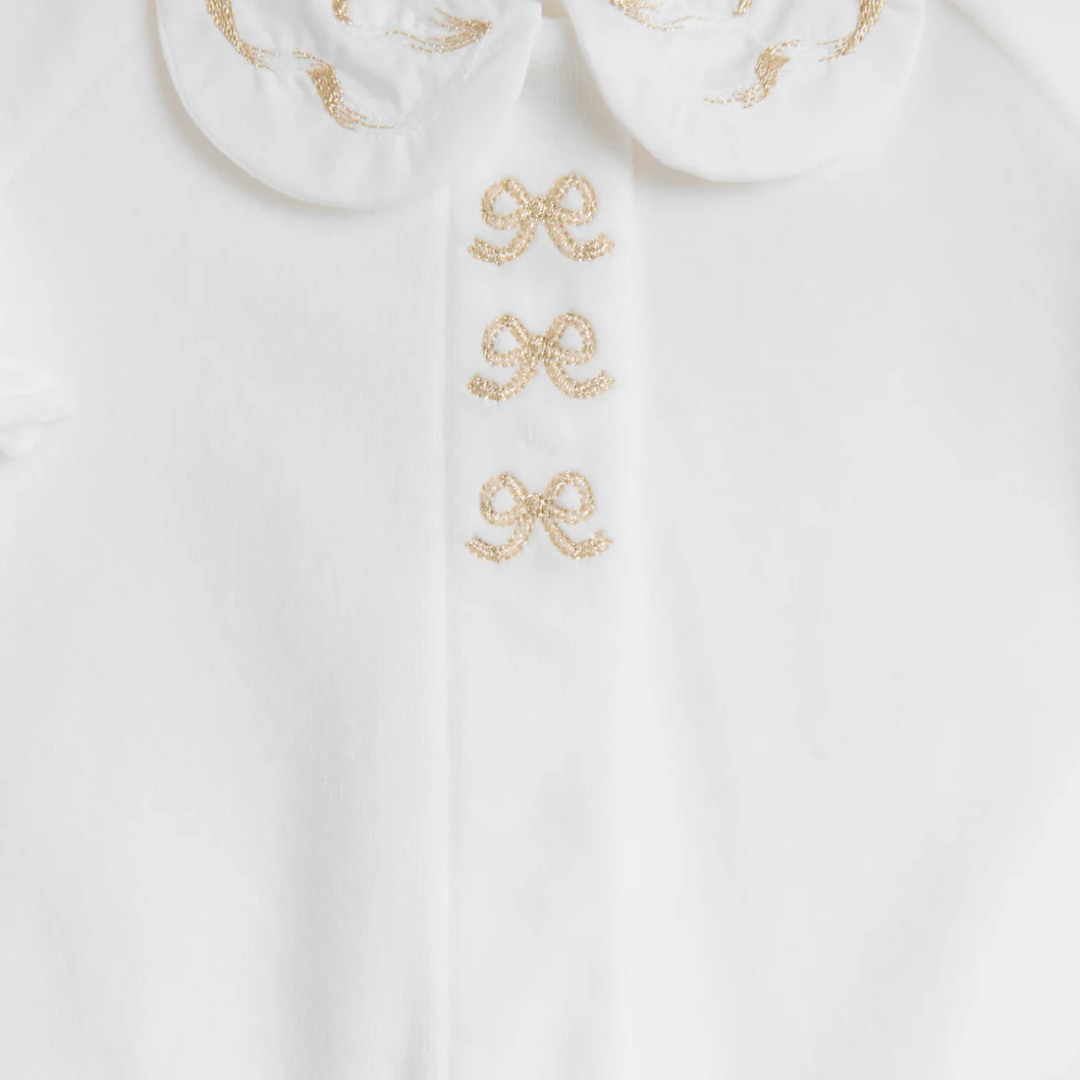 Ivory Gold Detail Romper