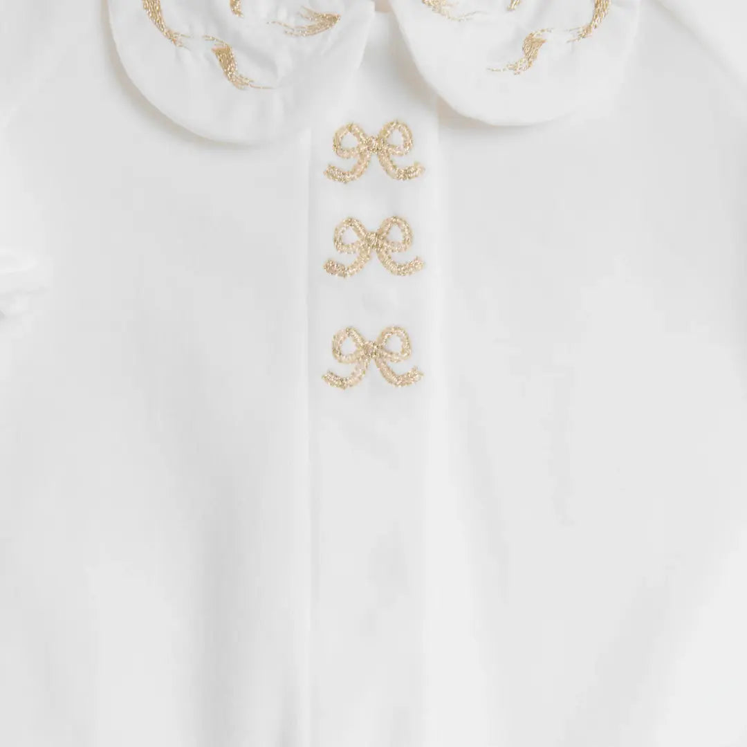 Ivory Gold Detail Romper TARTINE ET CHOCOLAT