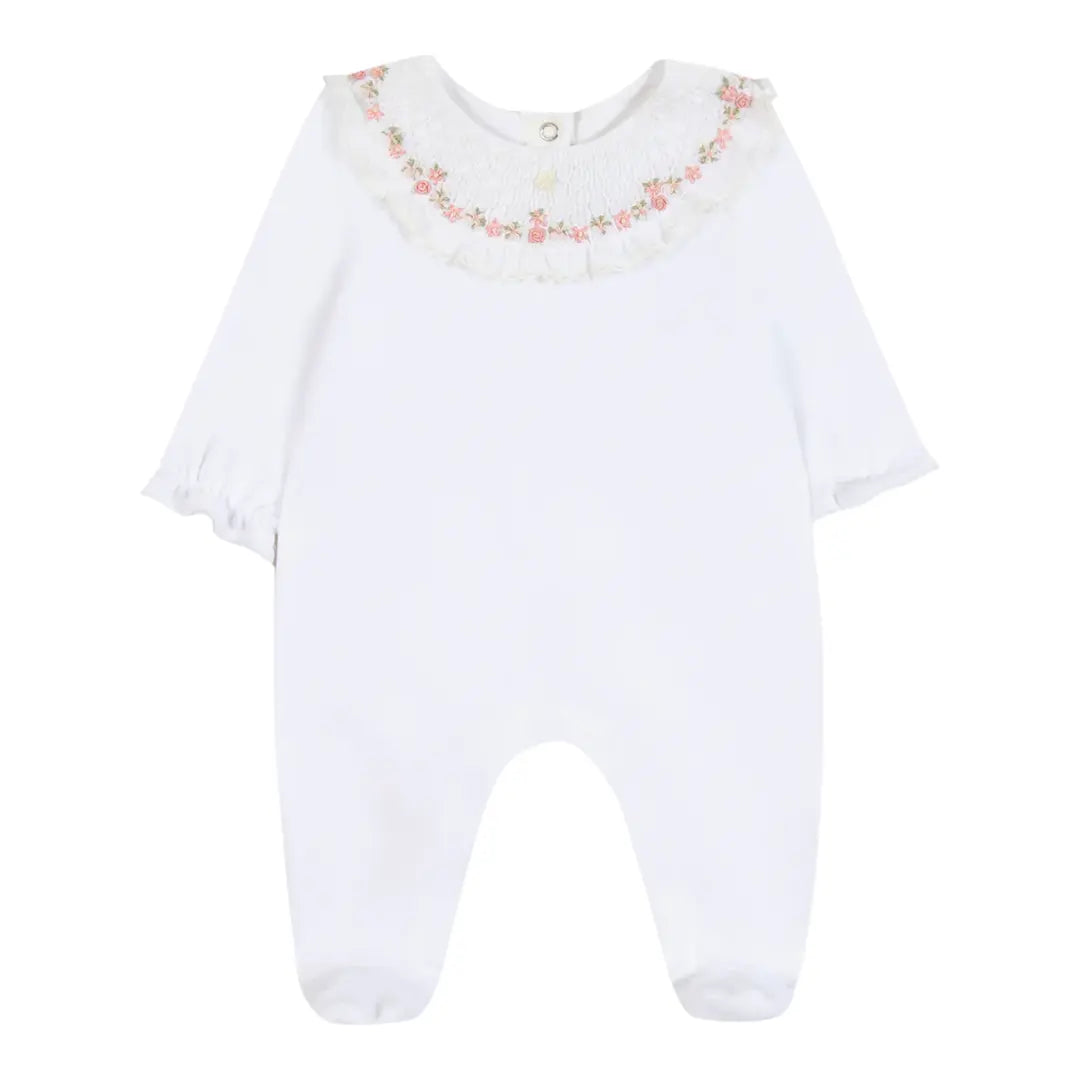 Blanche Fleur Baby Romper TARTINE ET CHOCOLAT