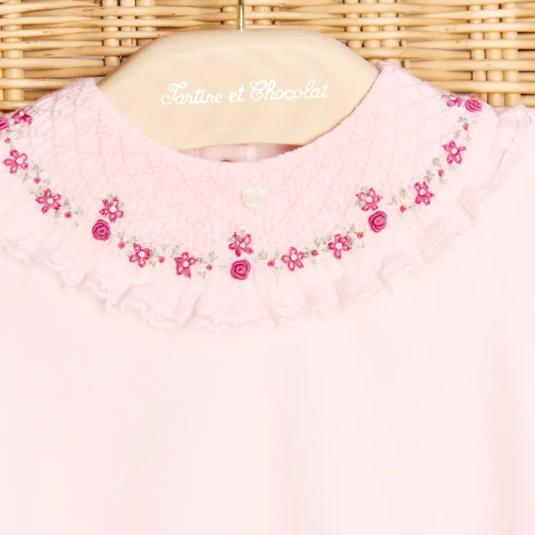 Petite Fleur Pink Romper TARTINE ET CHOCOLAT