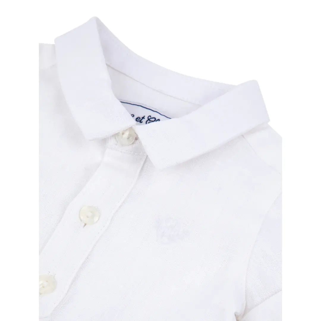 Boys White Linen Shirt & Sand Linen Shorts Set TARTINE ET CHOCOLAT