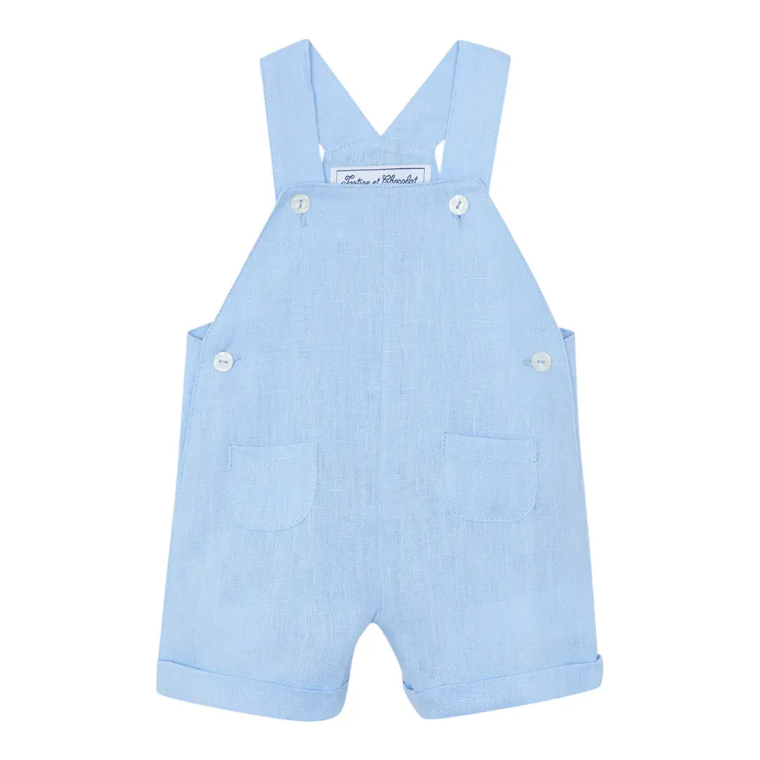 Boys Blue Cloud Linen Ceremony Jumpsuit TARTINE ET CHOCOLAT