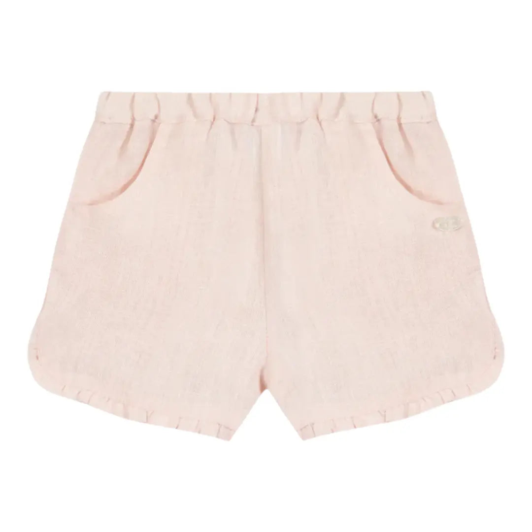 Girls Liberty Print Blouse & Pale Pink Linen Shorts Set TARTINE ET CHOCOLAT