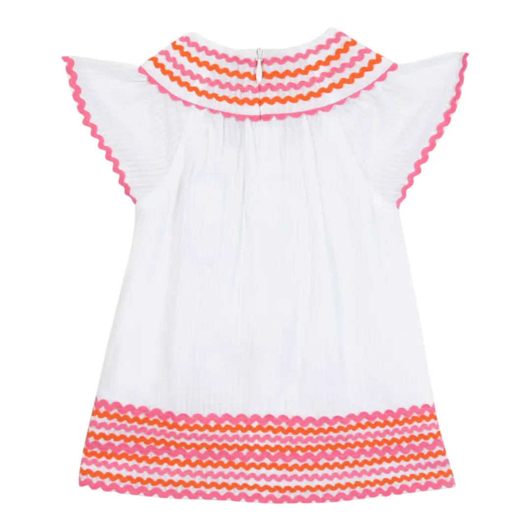 Girls White Cotton Summer Dress TARTINE ET CHOCOLAT
