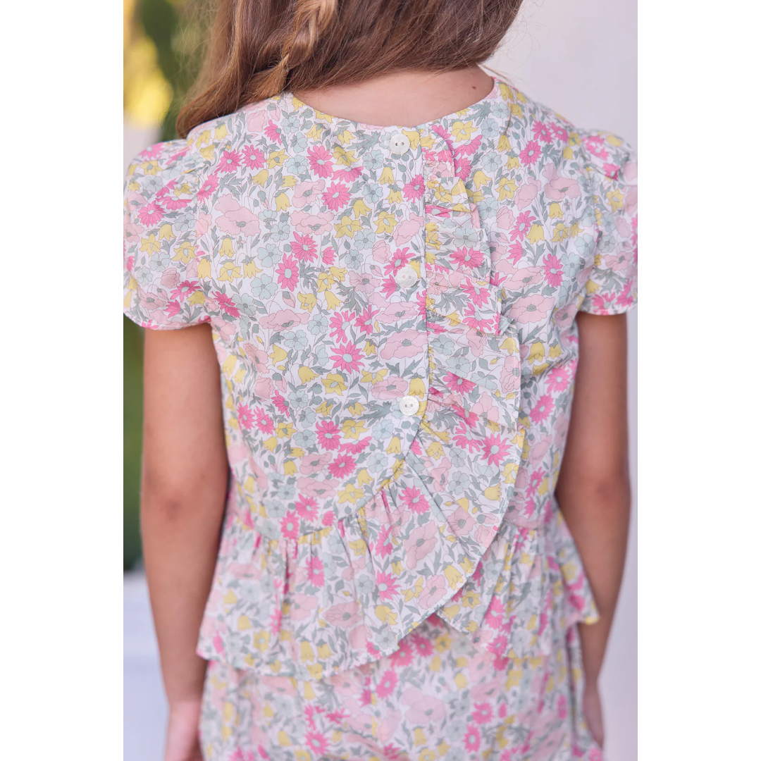 Girls Citrus Liberty Print Short Set