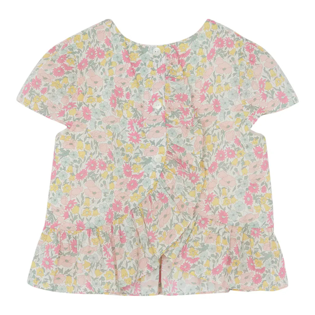 Girls Citrus Liberty Print Short Set TARTINE ET CHOCOLAT