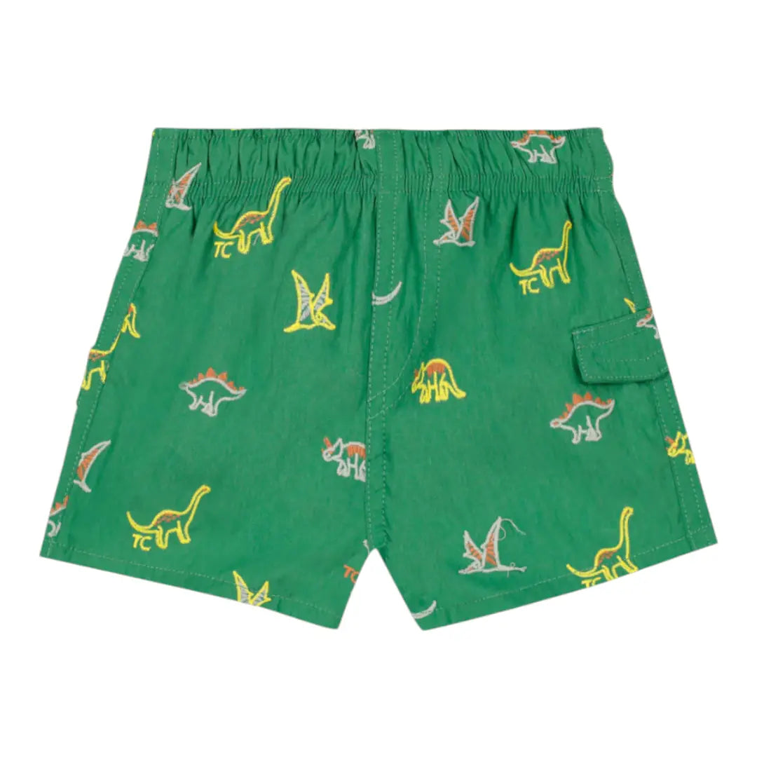 Boys Green Dinosaur Print Swim Shorts TARTINE ET CHOCOLAT