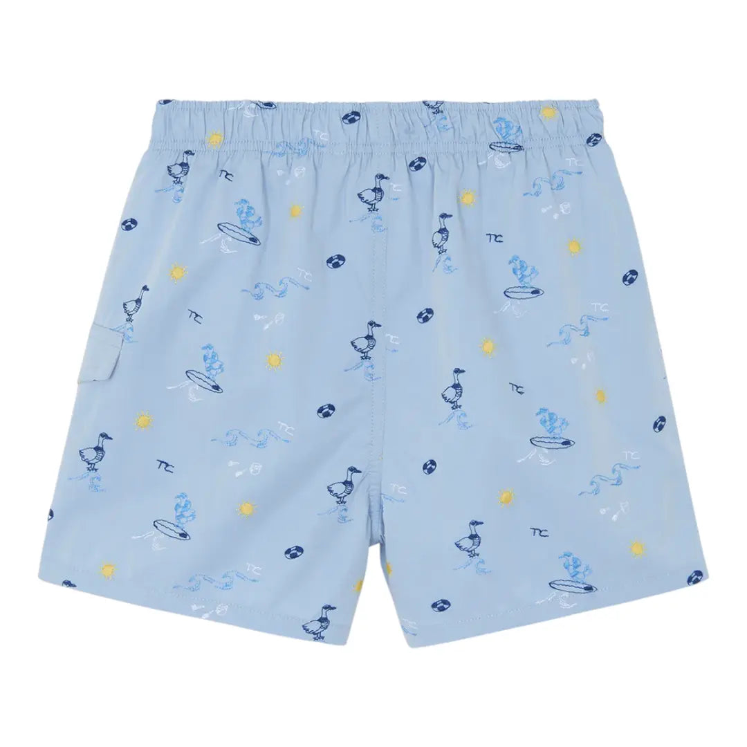 Boys Blue Seaside Print Swim Shorts TARTINE ET CHOCOLAT